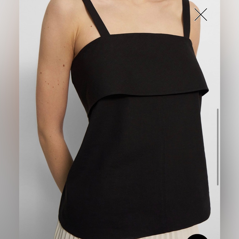 Theory Tie-Back Top in Good Linen size XL, NWT